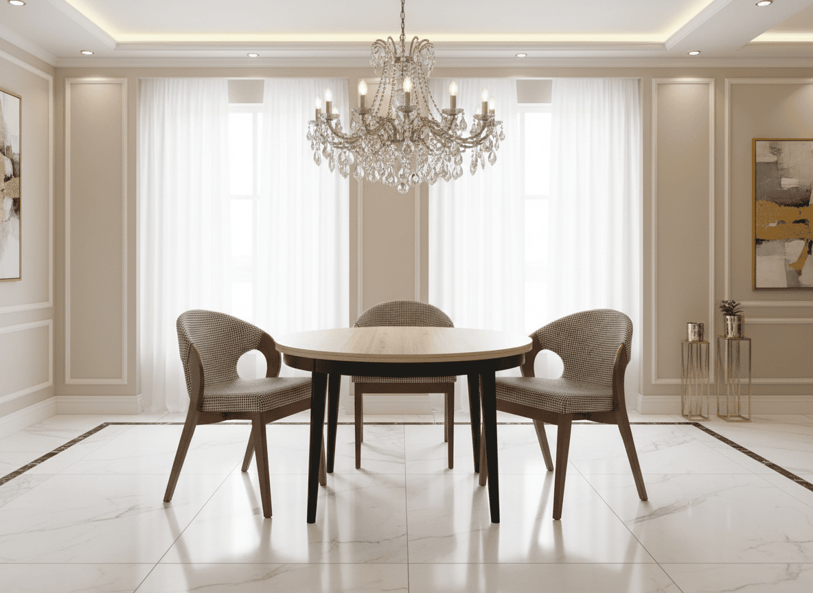 Artisan Odyssey Round Extendable Table – Dublin Scandinavian Oak Dining 100+35cm