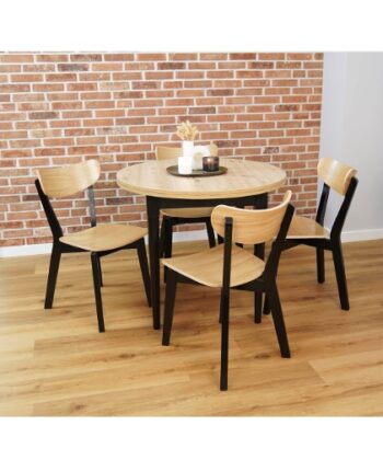 Artisan Odyssey Round Extendable Table – Dublin Scandinavian Oak Dining 100+35cm
