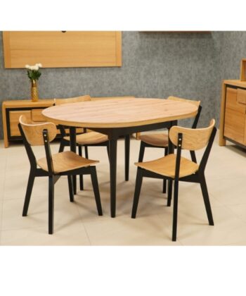 Artisan Odyssey Round Extendable Table – Dublin Scandinavian Oak Dining 100+35cm