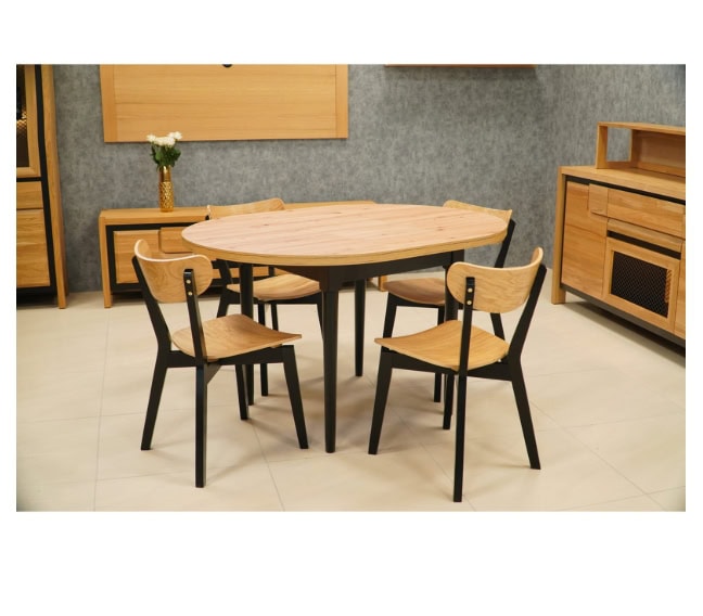 Artisan Odyssey Round Extendable Table – Dublin Scandinavian Oak Dining 100+35cm