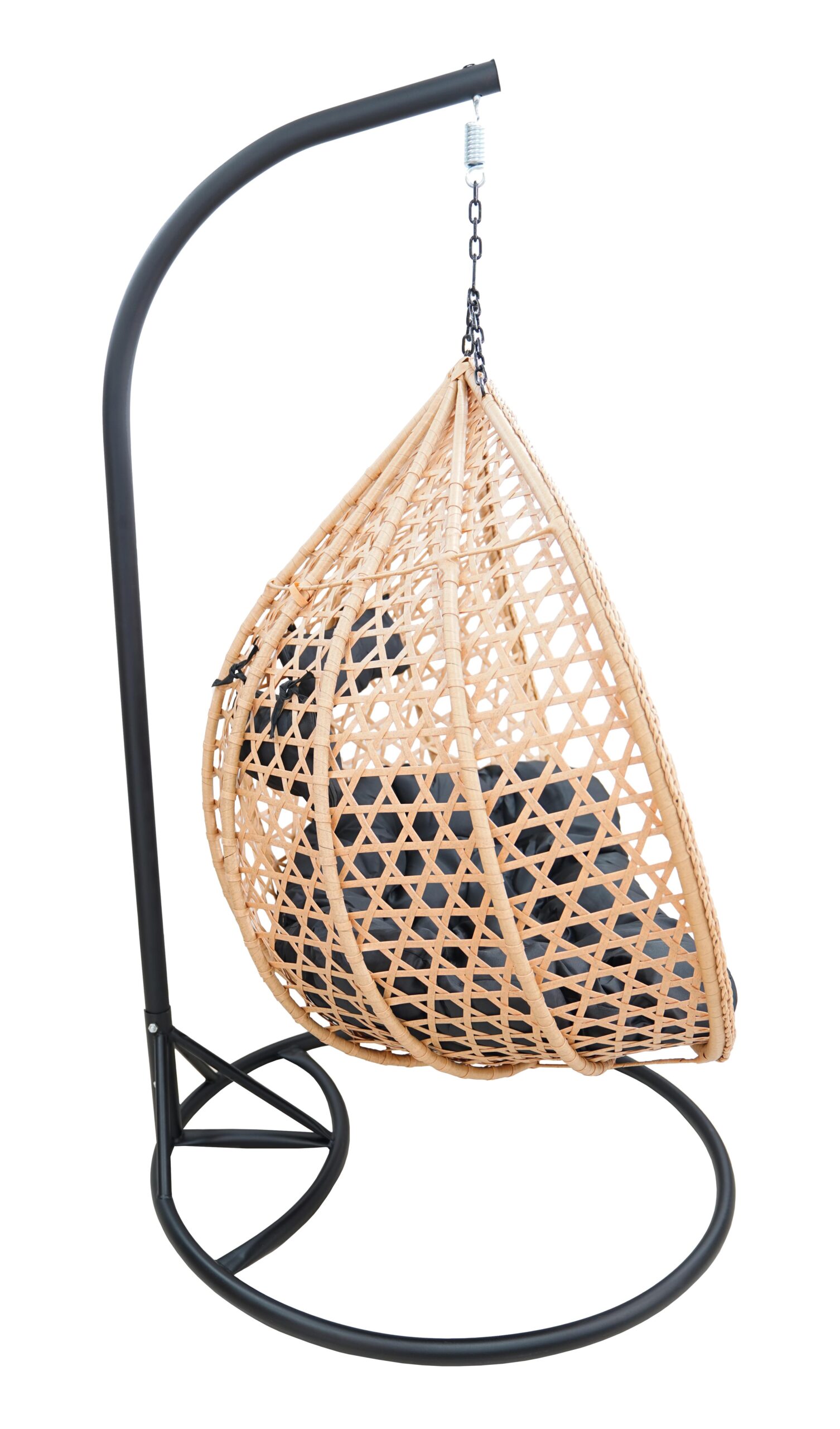 Aruba Double Hanging Egg Chair – Natural Rattan‑Look Garden Cocoon with Cushions