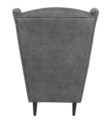 Ashen Haven Wingback Armchair – Scandinavian Grey Chenille Relaxer