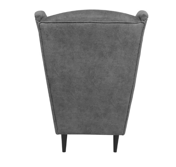 Ashen Haven Wingback Armchair – Scandinavian Grey Chenille Relaxer