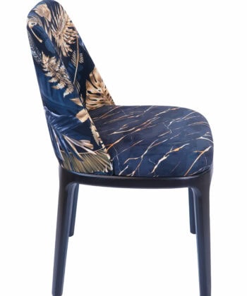 Baloo Pink Boucle Lounge Chair – Black Beech Frame with Pink Textured Upholstery