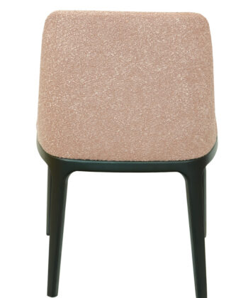 Baloo Pink Boucle Lounge Chair – Black Beech Frame with Pink Textured Upholstery