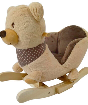 Bruno Cozy Bear Rocker – Brown Plush Rocking Bear for Toddlers