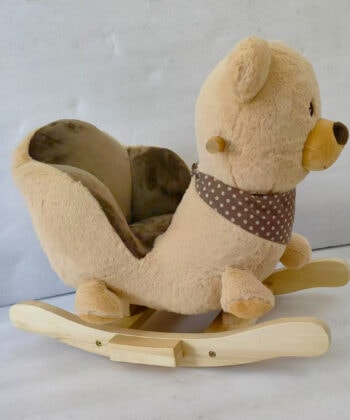 Bruno Cozy Bear Rocker – Brown Plush Rocking Bear for Toddlers