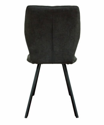 Cappuccino Stitch Dining Chair – Beige Chenille Black Metal Frame