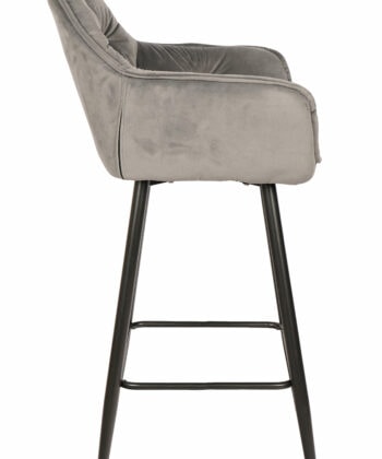 Capri Bottle Green Velvet Arm Stool – Luxe Loft Kitchen Bar Chair