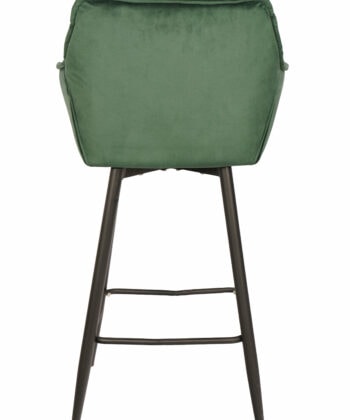 Capri Bottle Green Velvet Arm Stool – Luxe Loft Kitchen Bar Chair