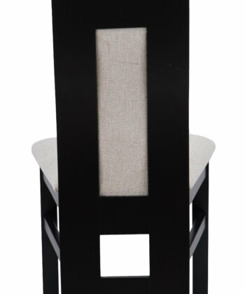 Classic Wenge Elegance Chair – Beech Wood Frame with Beige Chenille