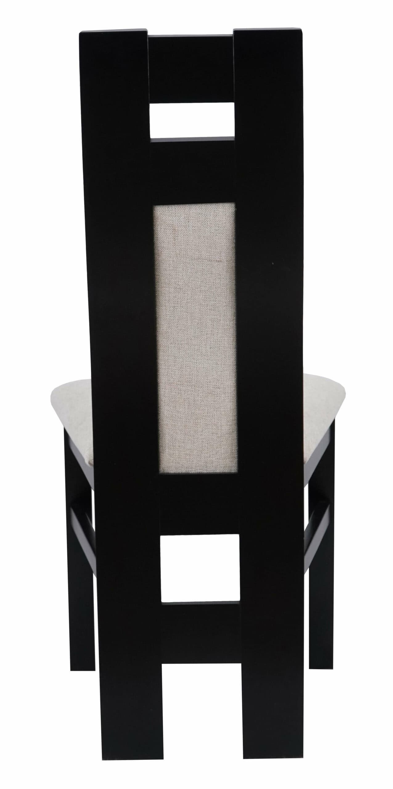 Classic Wenge Elegance Chair – Beech Wood Frame with Beige Chenille