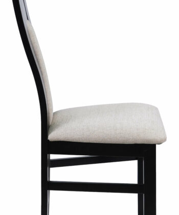 Classic Wenge Elegance Chair – Beech Wood Frame with Beige Chenille