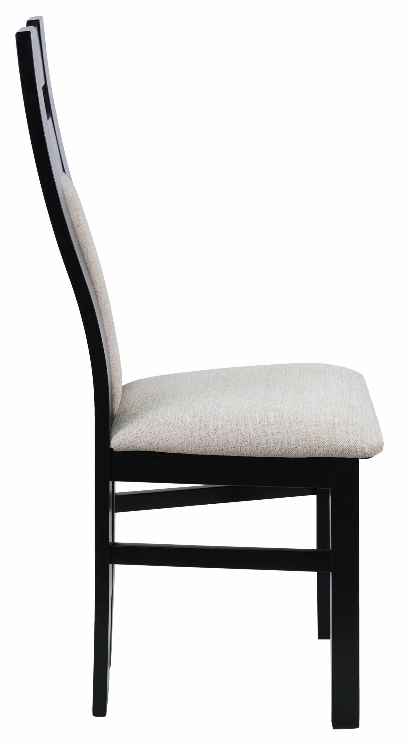 Classic Wenge Elegance Chair – Beech Wood Frame with Beige Chenille