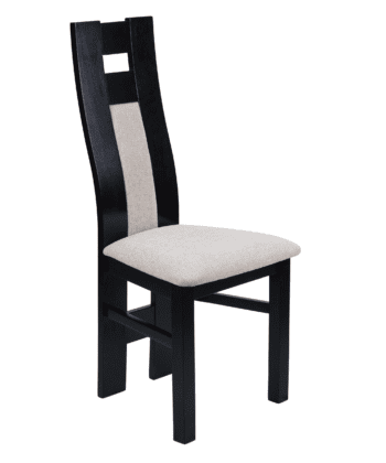 Classic Wenge Elegance Chair &ndash; Beech Wood Frame with Beige Chenille