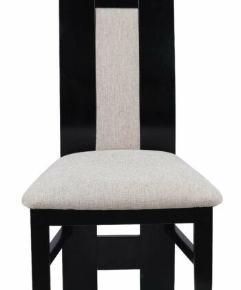 Classic Wenge Elegance Chair – Beech Wood Frame with Beige Chenille