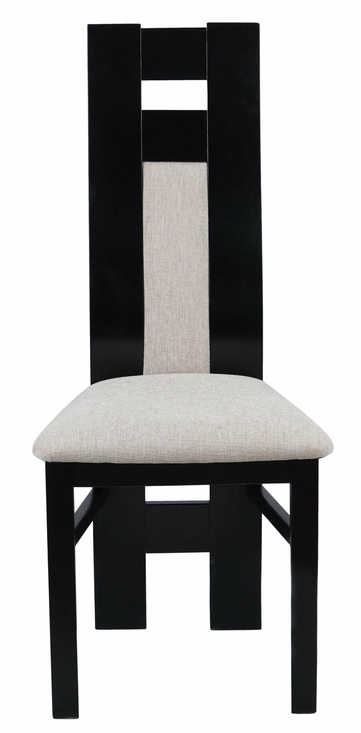 Classic Wenge Elegance Chair – Beech Wood Frame with Beige Chenille