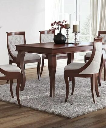Contour Classic Beech Dining Chair – Tufted Back Upholstered 46x43x91cm