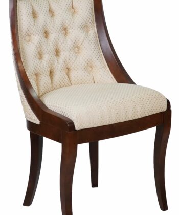 Contour Classic Beech Dining Chair – Tufted Back Upholstered 46x43x91cm