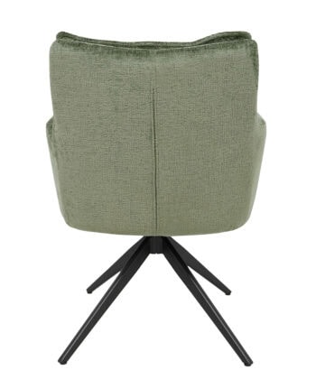 Cremona Swivel Armchair – Light Grey Chenille 360° Office Dining 66x68x87cm