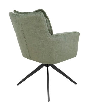 Cremona Swivel Armchair – Light Grey Chenille 360° Office Dining 66x68x87cm