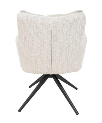 Cremona Swivel Armchair – Light Grey Chenille 360° Office Dining 66x68x87cm