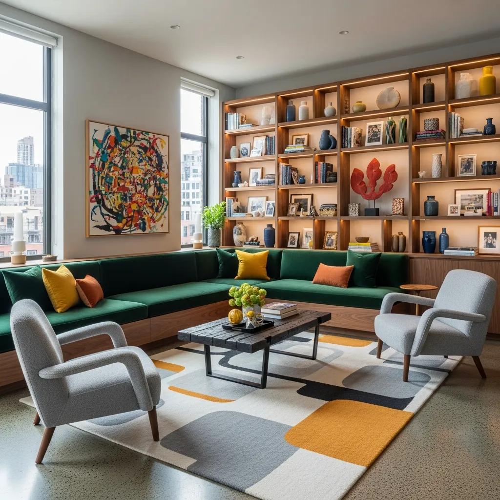 Custom-made furniture in a modern living area, showcasing personalization and style