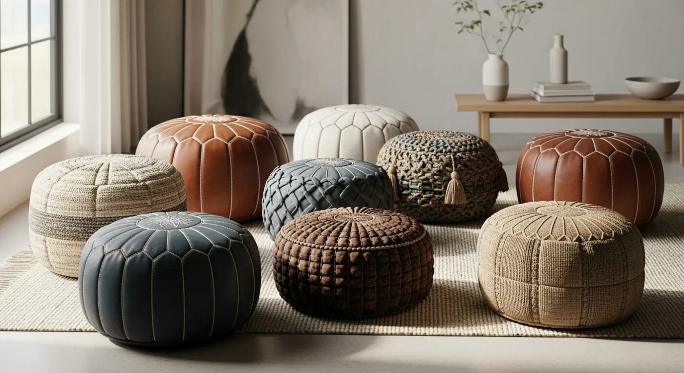 Handcrafted Luxury Pouffes & Ottomans