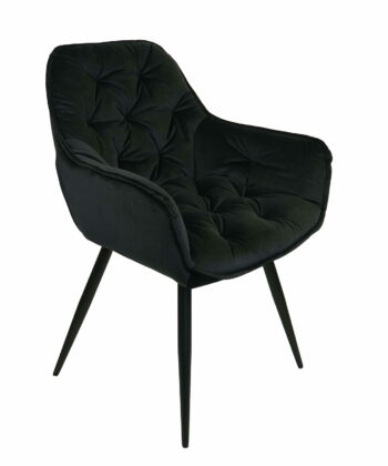 Vitos Black Velvet Dining Chair