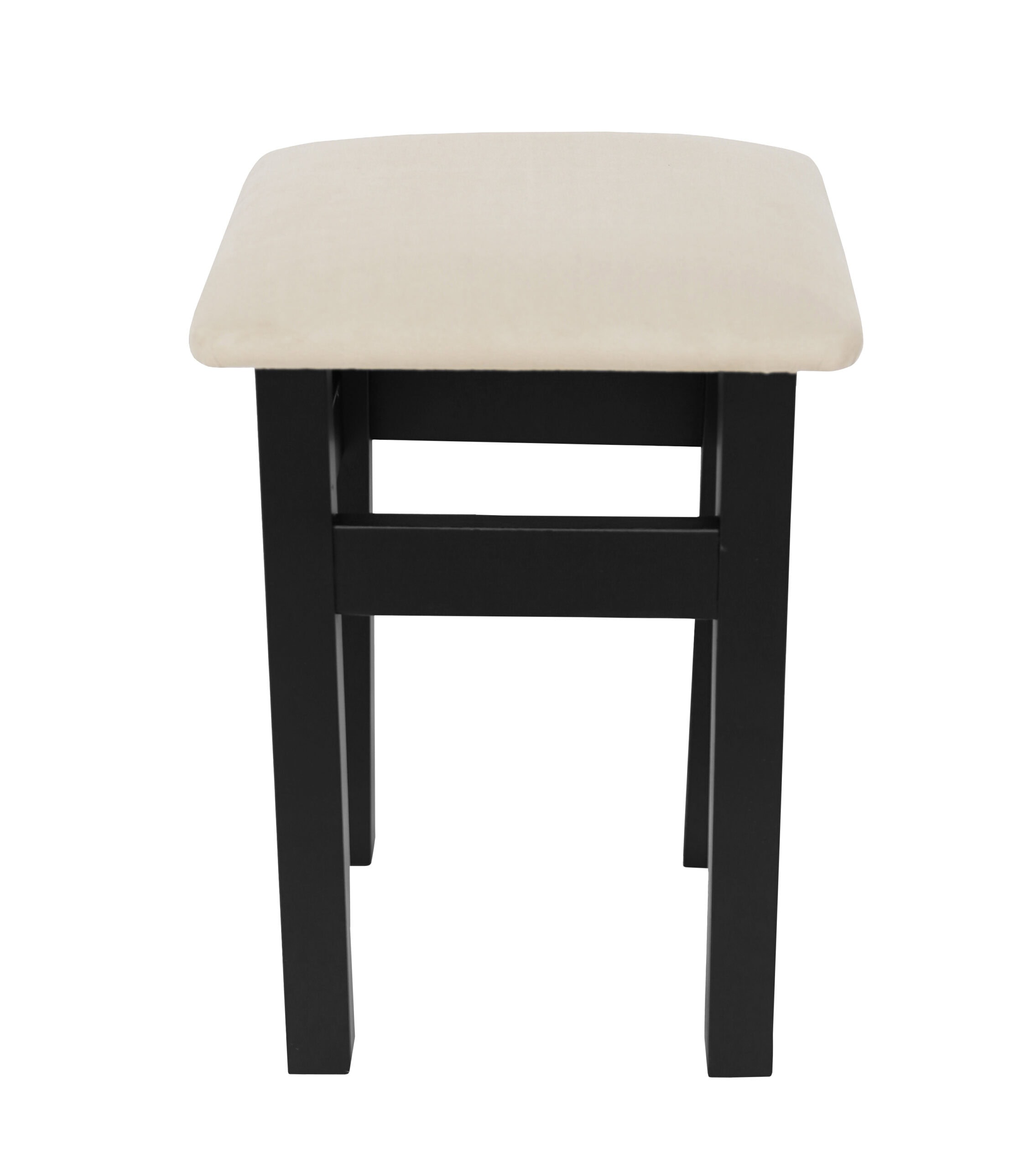 Ebony Whisper Beech Stool – Natural Beech Frame with Black Velvet Seat