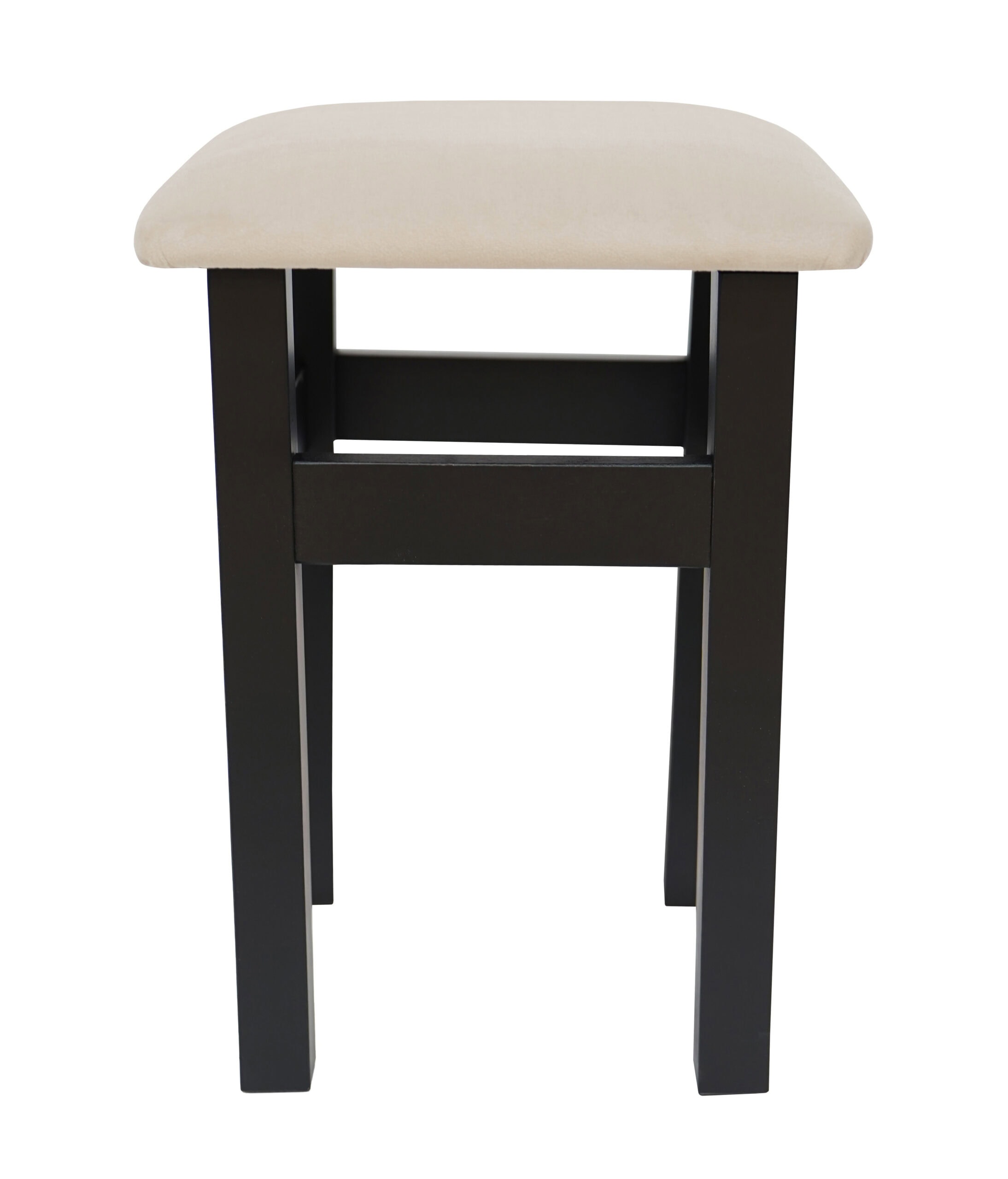 Ebony Whisper Beech Stool – Natural Beech Frame with Black Velvet Seat
