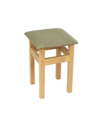 Ebony Whisper Beech Stool – Natural Beech Frame with Black Velvet Seat