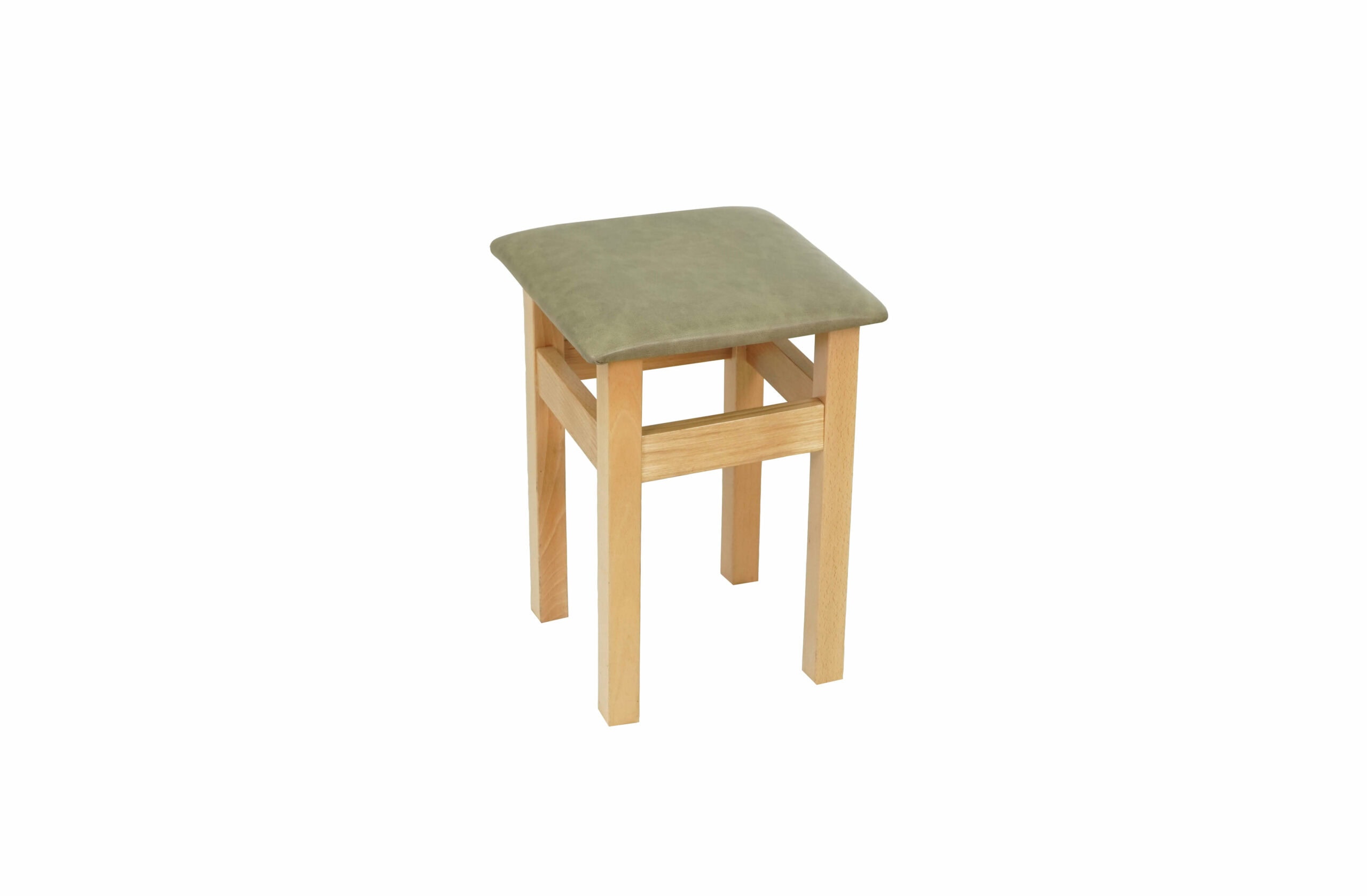 Ebony Whisper Beech Stool – Natural Beech Frame with Black Velvet Seat