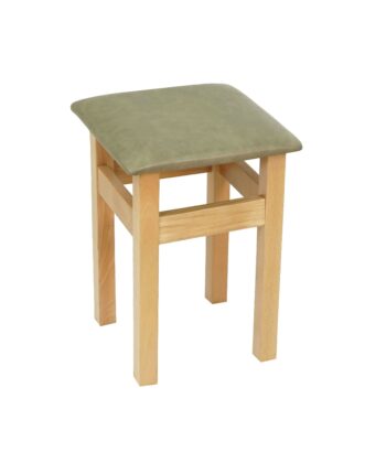 Ebony Whisper Beech Stool – Natural Beech Frame with Black Velvet Seat