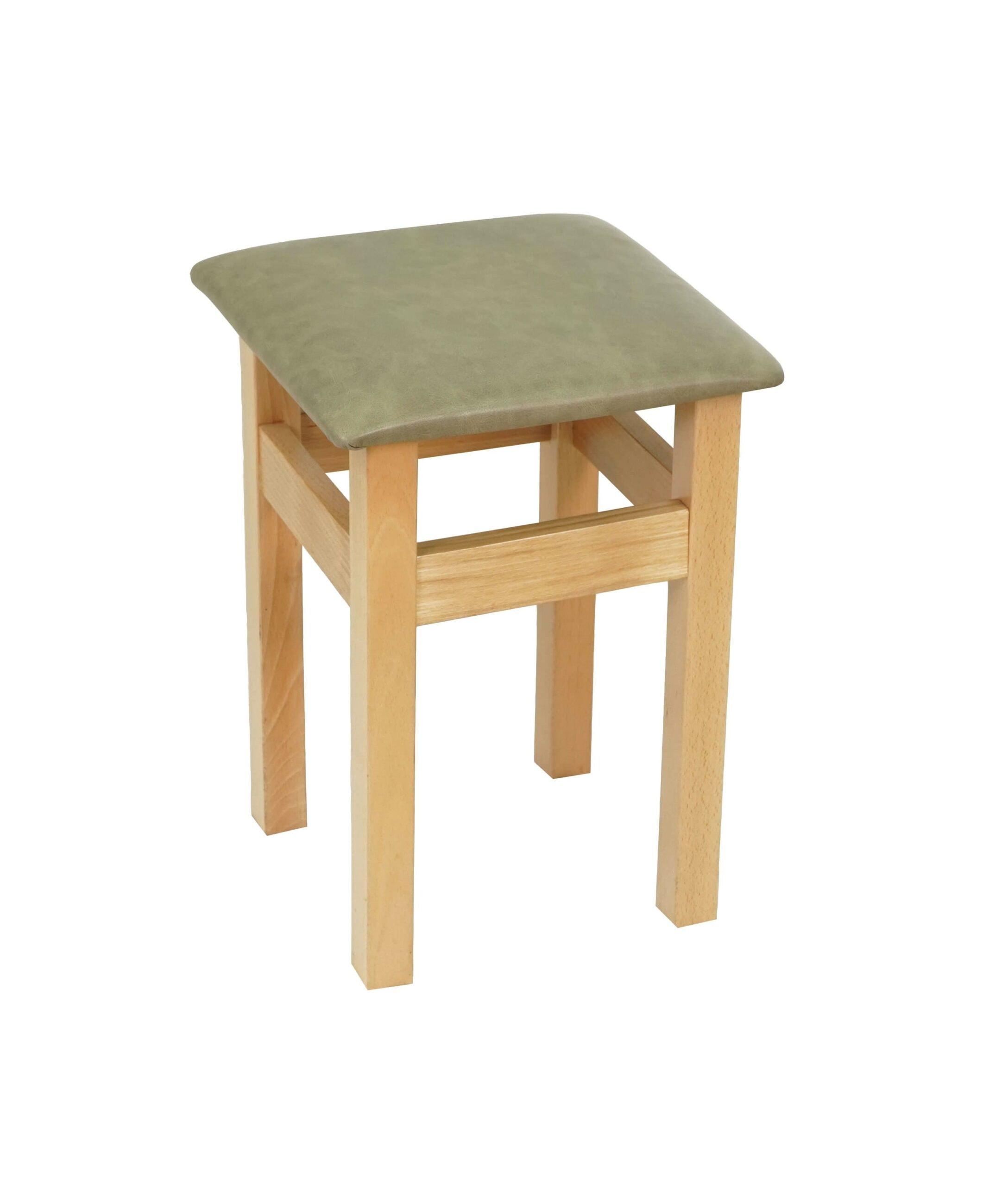 Ebony Whisper Beech Stool – Natural Beech Frame with Black Velvet Seat