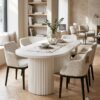 ELEMENTS Rail-Extend Table – 180cm Cashmere Top, Steel Base, Compact Luxury