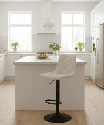 Figa Velvet Bar Stool – Brown Velvet Kitchen Counter Seat