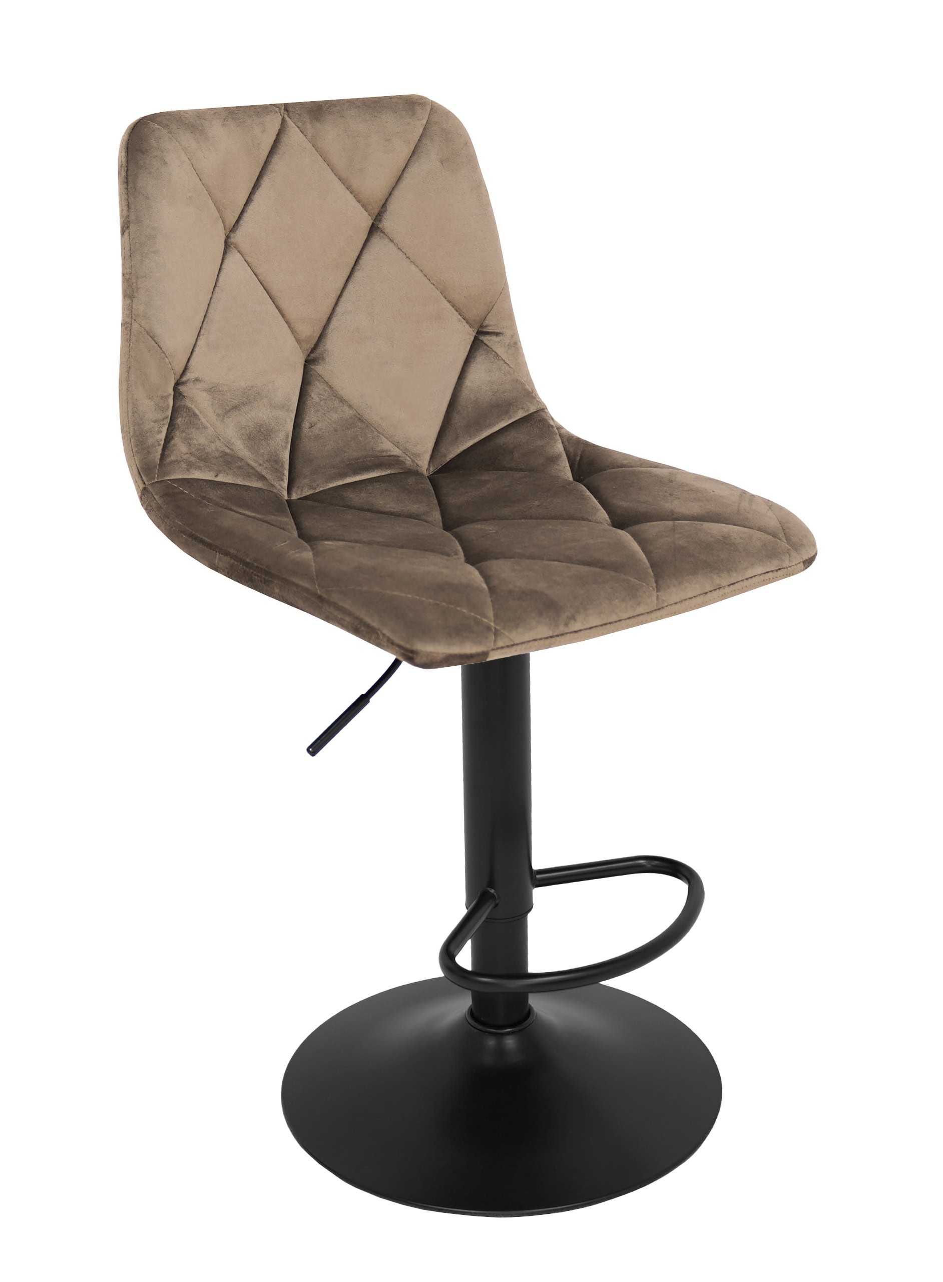 Figa Velvet Bar Stool – Brown Velvet Kitchen Counter Seat