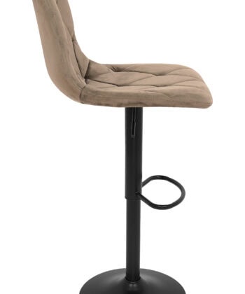 Figa Velvet Bar Stool – Brown Velvet Kitchen Counter Seat