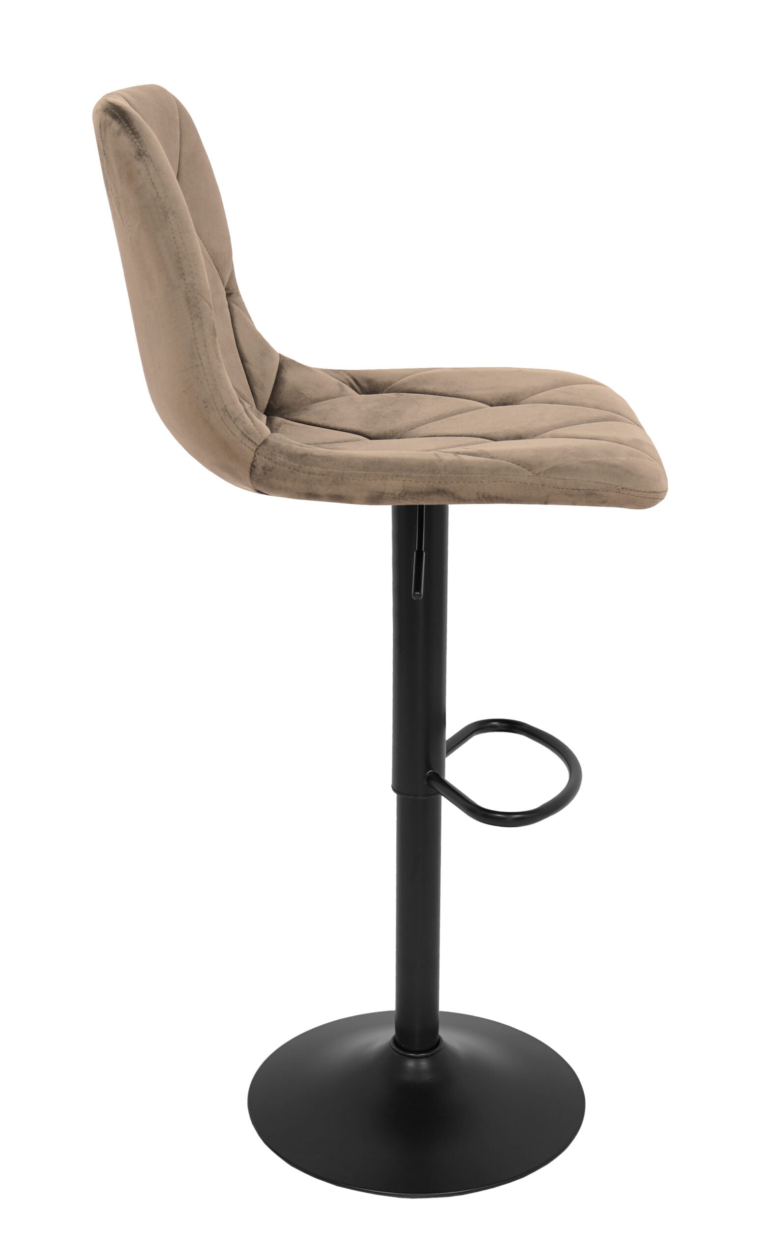 Figa Velvet Bar Stool – Brown Velvet Kitchen Counter Seat