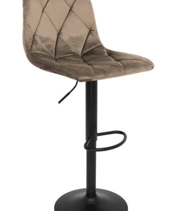 Figa Velvet Bar Stool – Brown Velvet Kitchen Counter Seat