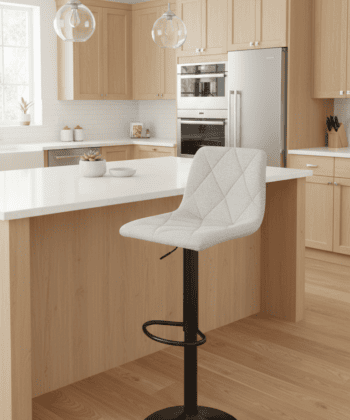 Figa Velvet Bar Stool – Brown Velvet Kitchen Counter Seat