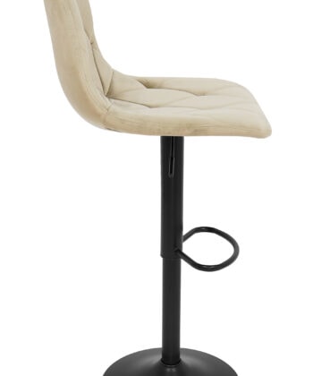 Figa Velvet Bar Stool – Brown Velvet Kitchen Counter Seat