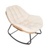 Travis Beige Rattan Rocking Chair – Luxury Outdoor Indoor Lounge Rocker
