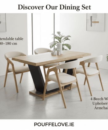 Golden Craft Extendable Dining Table –  140x80+40cm