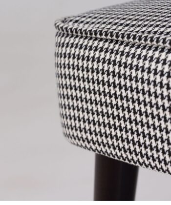 Ivory Houndstooth Harmony Chair – White-Black Pepitka Scandinavian Lounge