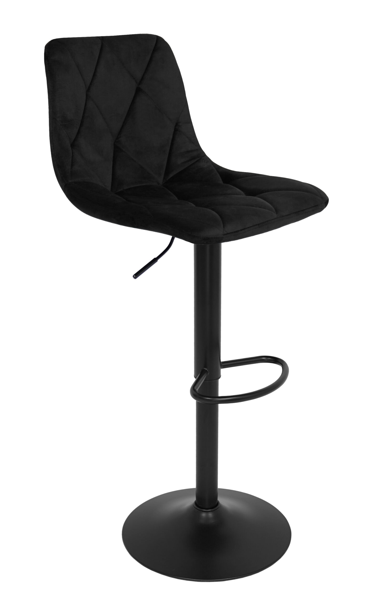Ivory Luxe Velvet Bar Stool – Adjustable Beige Kitchen Island Chair 45x52x90cm
