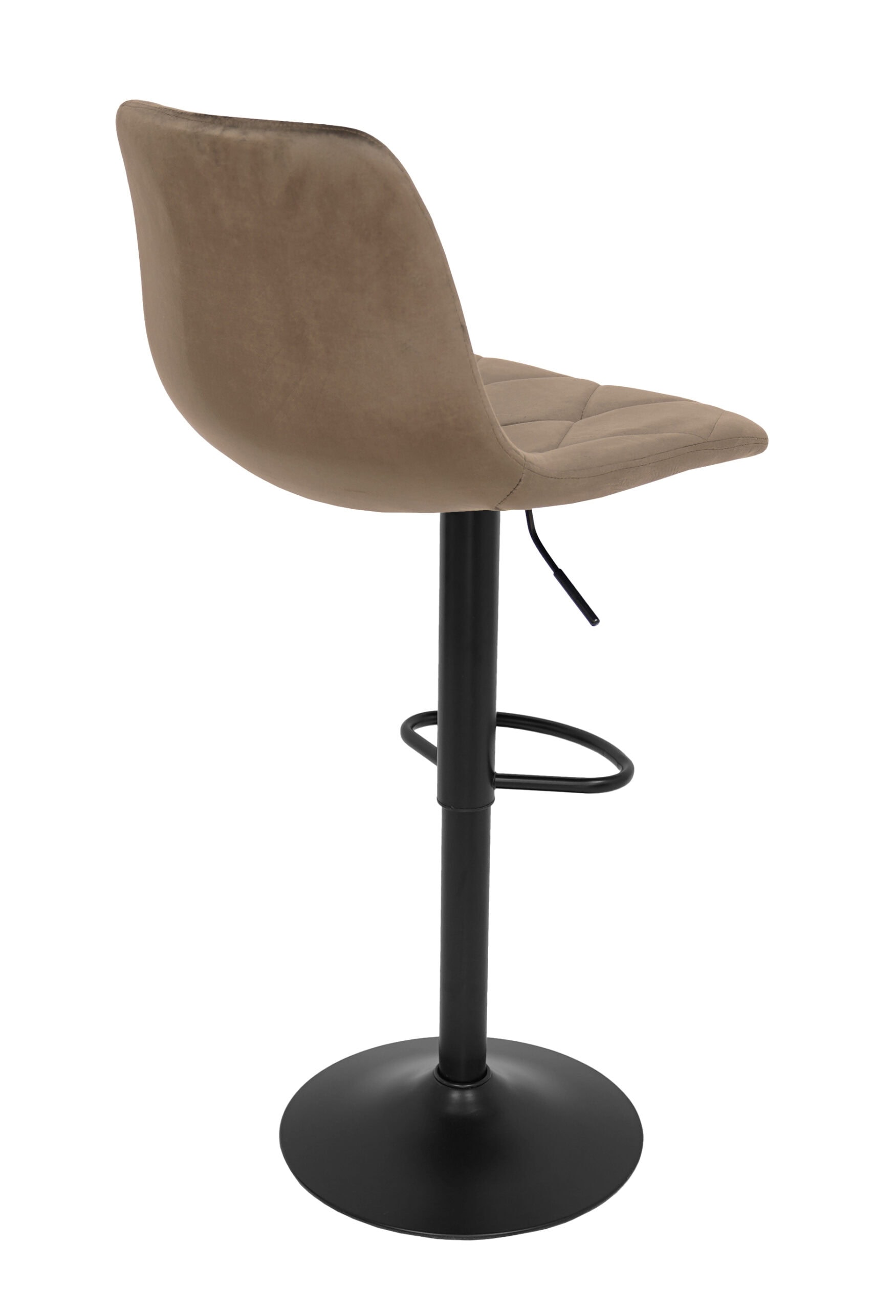 Ivory Luxe Velvet Bar Stool – Adjustable Beige Kitchen Island Chair 45x52x90cm