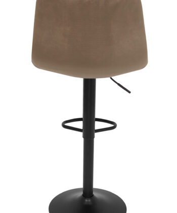 Ivory Luxe Velvet Bar Stool – Adjustable Beige Kitchen Island Chair 45x52x90cm