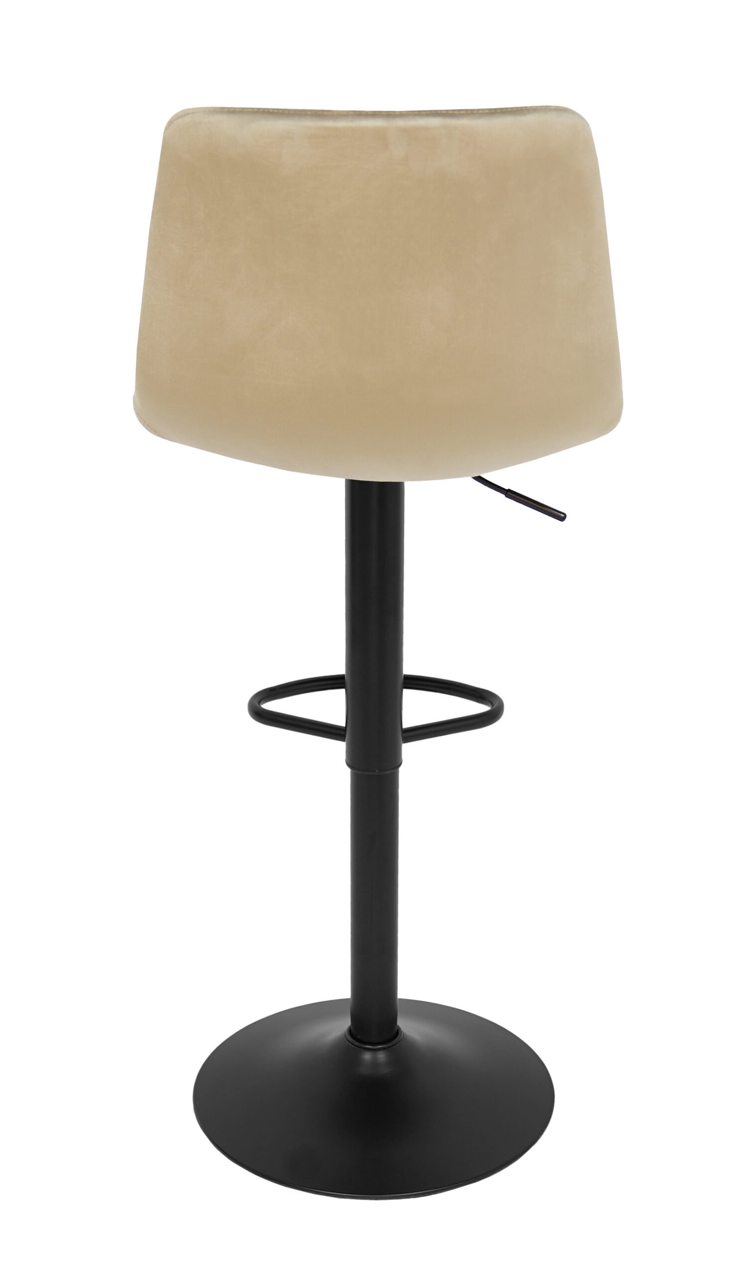 Ivory Luxe Velvet Bar Stool – Adjustable Beige Kitchen Island Chair 45x52x90cm